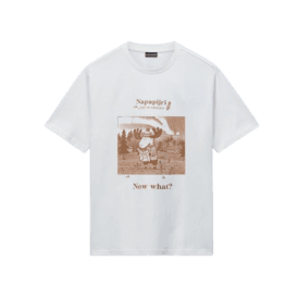 Napapijri S-cabin T-shirt in White Whisper