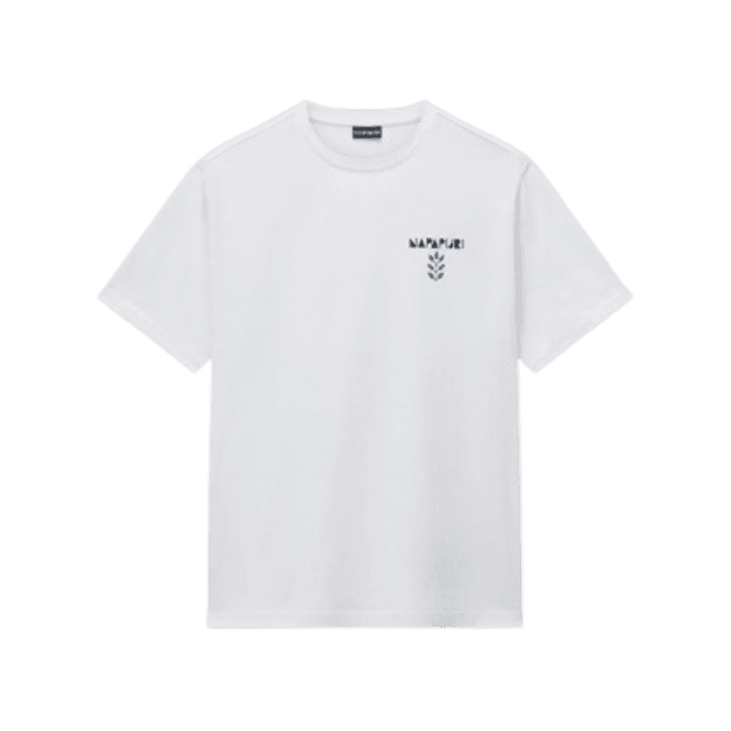 Napapijri S-swhol Ss T-shirt in White Whisper