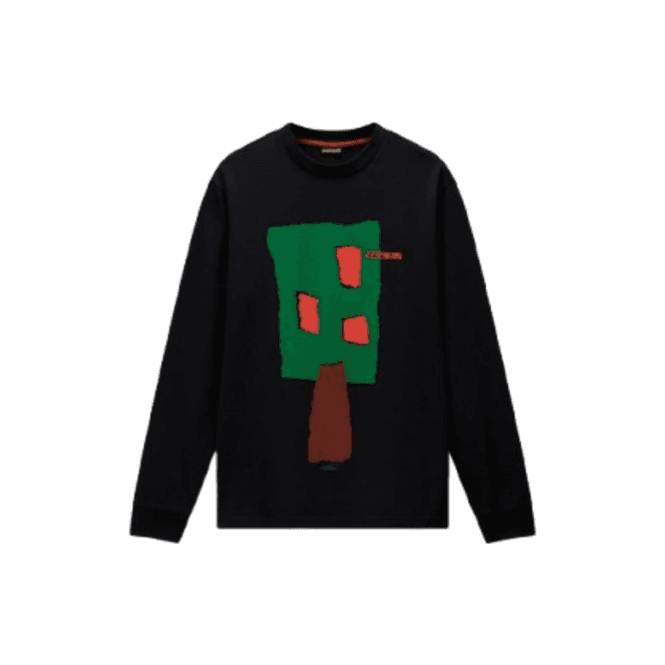 Napapijri S-tee Ls T-shirt in Black Beauty