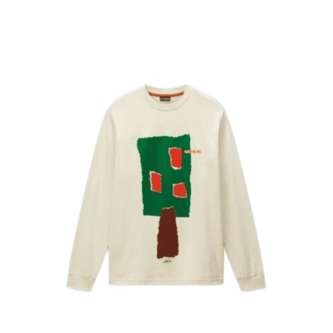 Napapijri S-tee Ls T-shirt in White Whisper