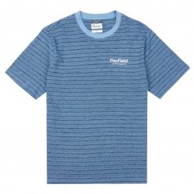 Penfield Textured Stripe T Shirt in Riviera