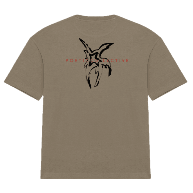 Poetic Collective Short Sleeve Star T-Shirt - Brown
