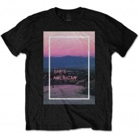 Rock Off 1975 Shes American T Shirt in Black