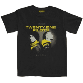 Rock Off 21 Pilots Back 2 Back T Shirt Black