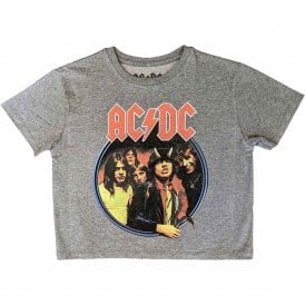 Rock Off ACDC Highway To Hell Circle T Shirt in Grey