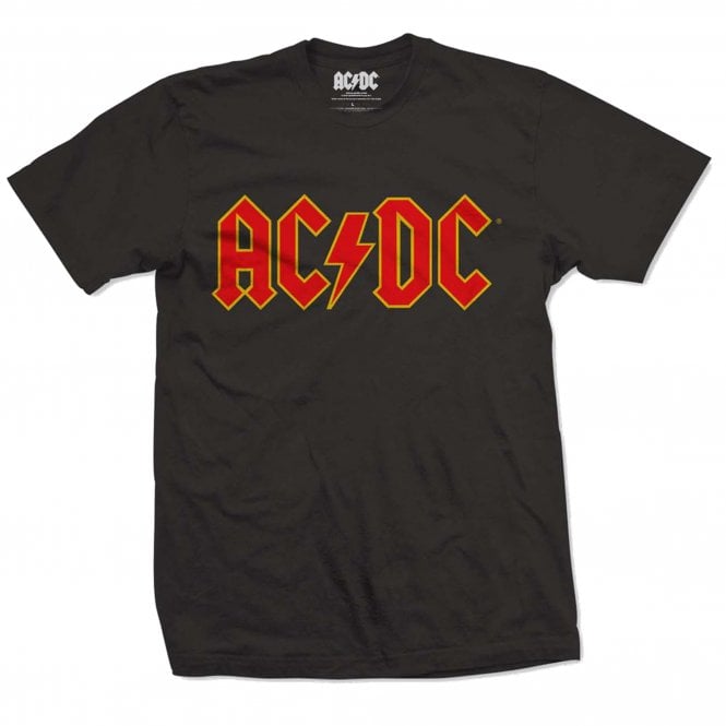 Rock Off ACDC Logo T Shirt in Black