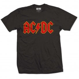 Rock Off ACDC Logo T Shirt in Black