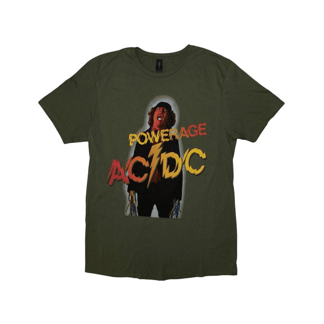Rock Off Acdc Powerage T Shirt Khaki