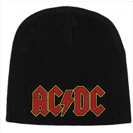 Rock Off ACDC Red Logo Beanie - Black