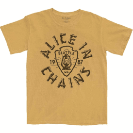 Rock Off Alice In Chains Lantern T Shirt - Yellow