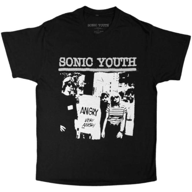 Rock Off Angry Sonic Youth T Shirt Black