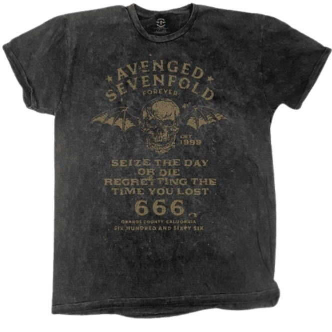 Rock Off Avenged Sevenfold Sieze The Day in Black Dip Dye
