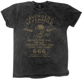Rock Off Avenged Sevenfold Sieze The Day in Black Dip Dye