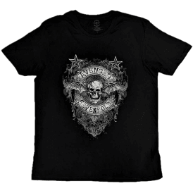 Rock Off Avenged Sevenfold Stars Flourish T-Shirt - Black