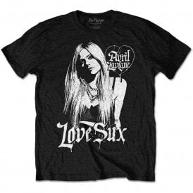 Rock Off Avril Lavigne Love Sux T Shirt in Black