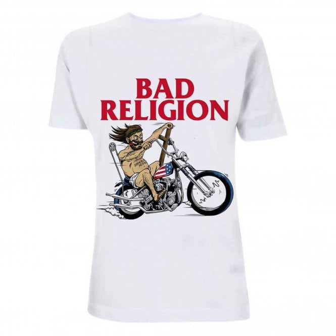 Rock Off Bad Religion American Jesus T Shirt in White