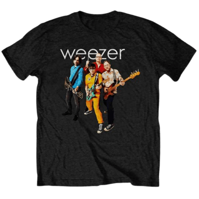 Rock Off Band Photo Weezer T Shirt Black