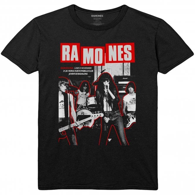 Rock Off Barcelona Ramones T Shirt in Black