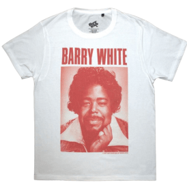Rock Off Barry White Box Photo Tshirt White