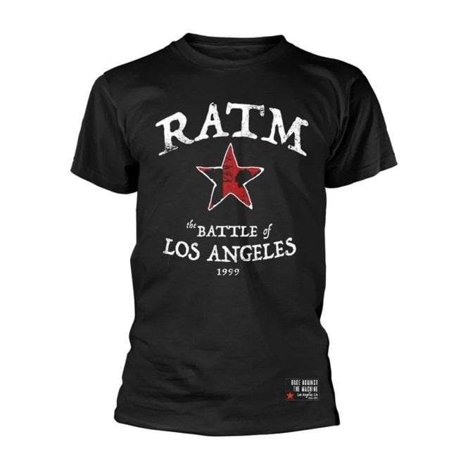 Rock Off Battle Star Rage Against The Machine T shirt in Black