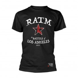 Rock Off Battle Star Rage Against The Machine T shirt in Black