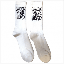 Rock Off Beastie Boys Check Your Head Socks - White