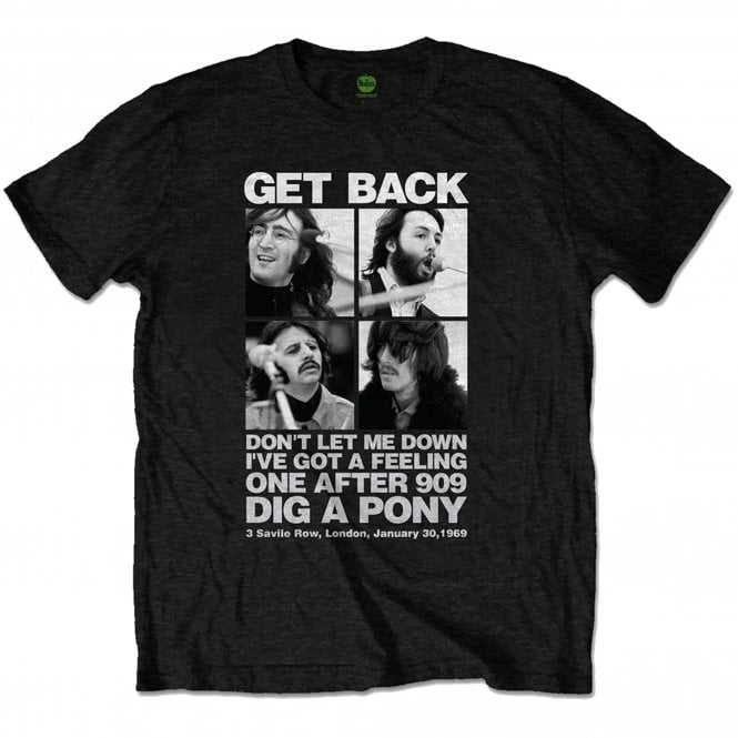 Rock Off Beatles 3 Saville Row T Shirt in Black
