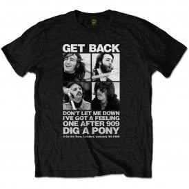 Rock Off Beatles 3 Saville Row T Shirt in Black