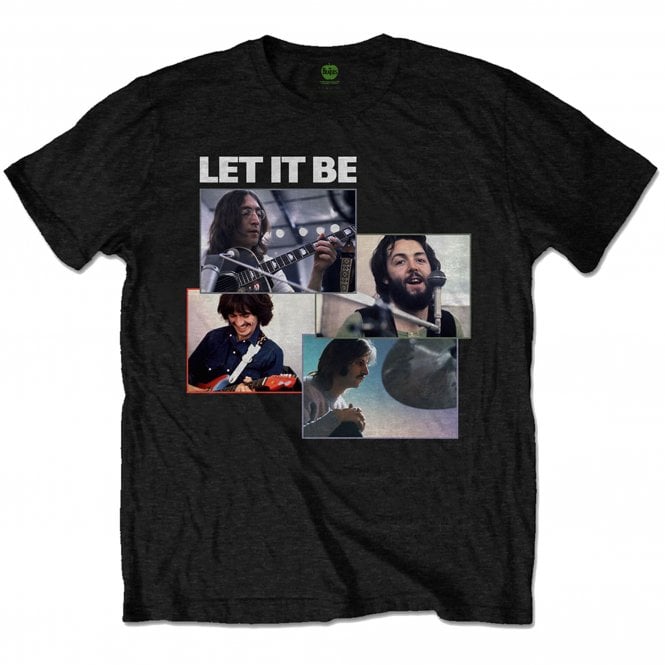 Rock Off Beatles Let It Be Recording Shots T Shirt in Black