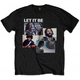 Rock Off Beatles Let It Be Recording Shots T Shirt in Black