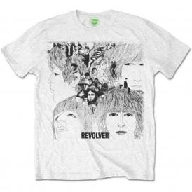 Rock Off Beatles Revolver Album Cover T Shirt in White