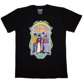 Rock Off Beatles Sub Band Frame V2 T Shirt in Black