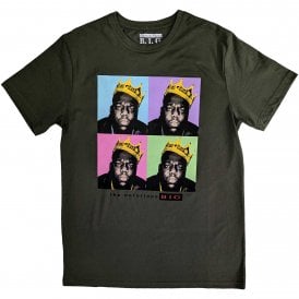 Rock Off Biggie Crown Pop Art T Shirt in Green