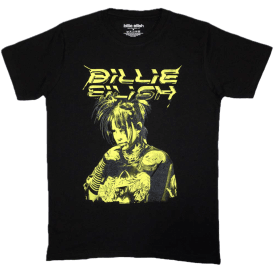 Rock Off Billie Eilish Illustration T-Shirt - Black