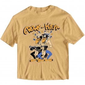 Rock Off Black Crowes Crowe Mafia T Shirt in Sand
