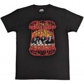Rock Off Black Sabbath Paranoid Psych T Shirt in Black