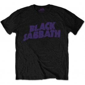 Rock Off Black Sabbath Vintage Wavy Logo Black