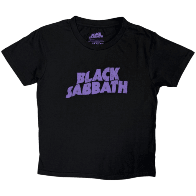 Rock Off Black Sabbath Wavy Logo kids t-shirt Black