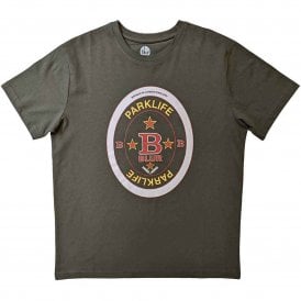 Rock Off Blur Parklife Beermat T Shirt in Green
