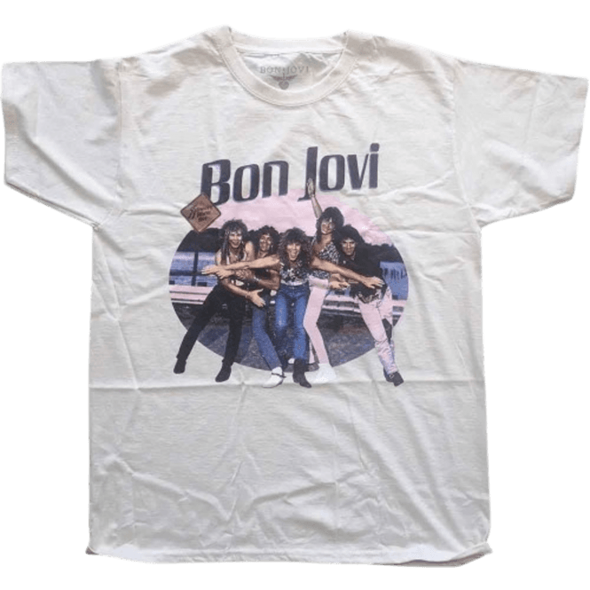 Rock Off Bon Jovi Breakout T Shirt in Natural