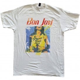 Rock Off Bon Jovi SWW Original Cover T Shirt in White
