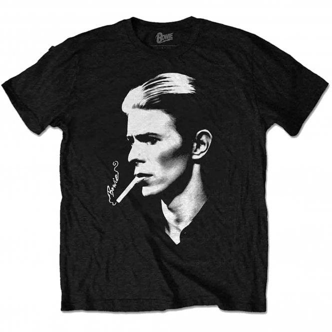 Rock Off Bowie Smoke T Shirt in Black