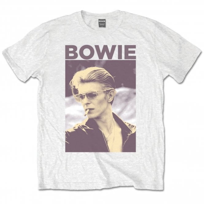 Rock Off Bowie Smoking T Shirt in White