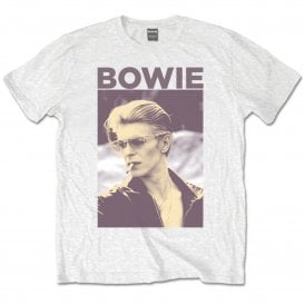 Rock Off Bowie Smoking T Shirt in White