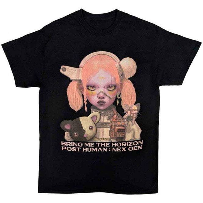 Rock Off Bring Me The Horizon Nex Gen Cover T Shirt in Black
