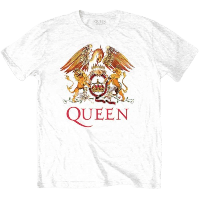 Rock Off Classic Crest Queen T Shirt White