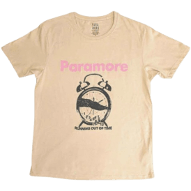 Rock Off Clock Paramore T Shirt in Sand