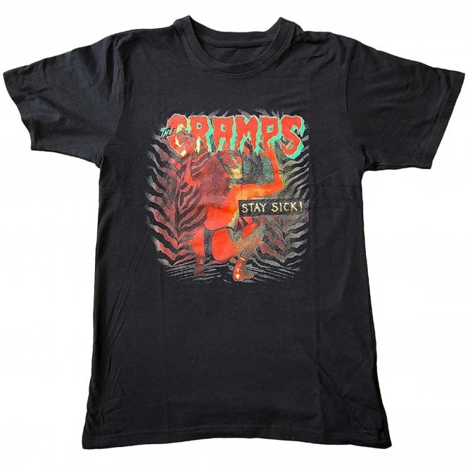 Rock Off Cramps Stay Sick T Shirt in Black