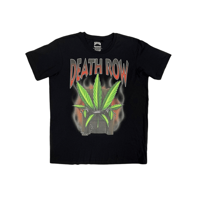 Rock Off Death Row Records Leaf T Shirt Black
