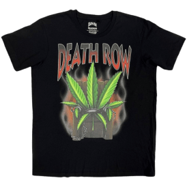 Rock Off Death Row Records Leaf T Shirt Black